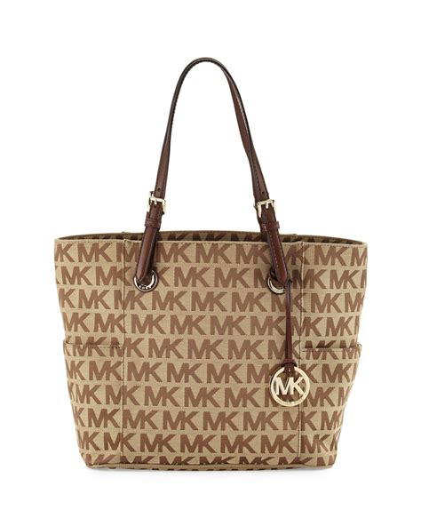 michael kors women's jet set item ew signature tote brown|michael michael kors jet set east west signature tote .